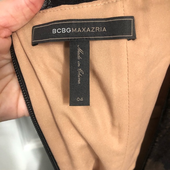 BCBG Max Azria Brandy Dress Black Floor Length 4 - Picture 7 of 8